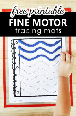 Free Printable Notebook Fine Motor Play Dough and Tracing Patterning Mats Center for PreK and K-3