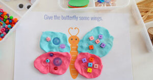Beautiful Bugs! Free printable play dough mats