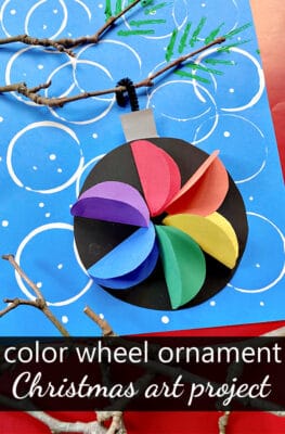 Color Wheel Christmas Ornament Art Project