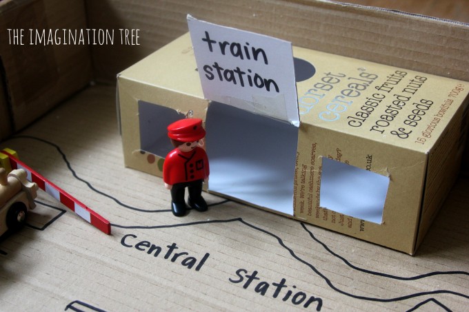 cereal box train station