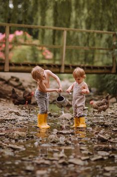 playing in creeks with kids