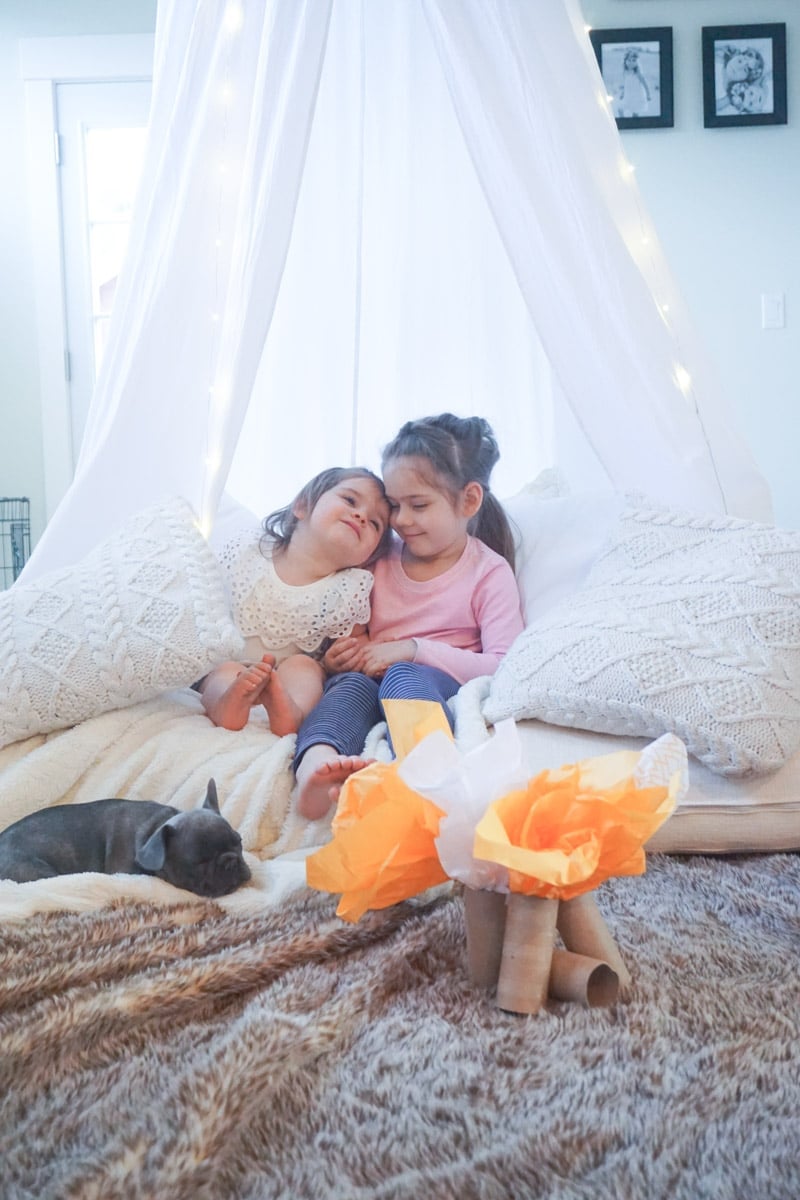 Kids indoor camping