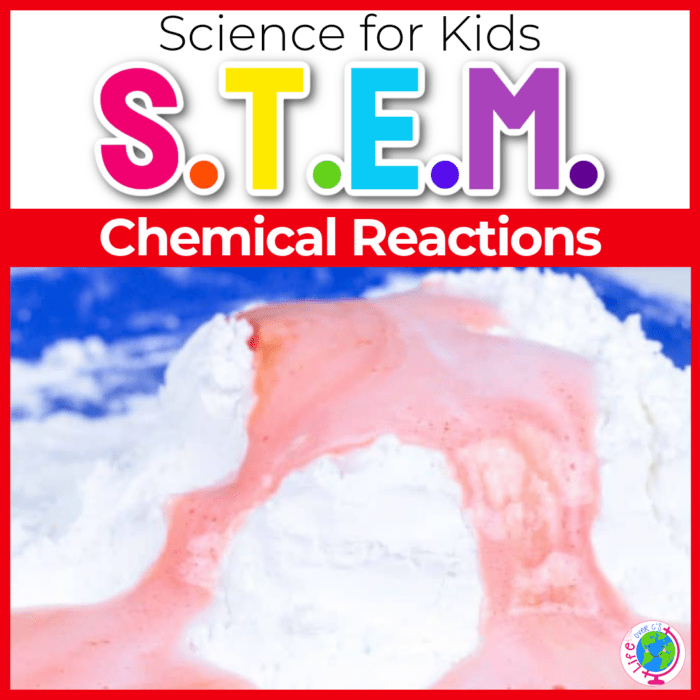 stem volcano baking soda and vinegar reaction