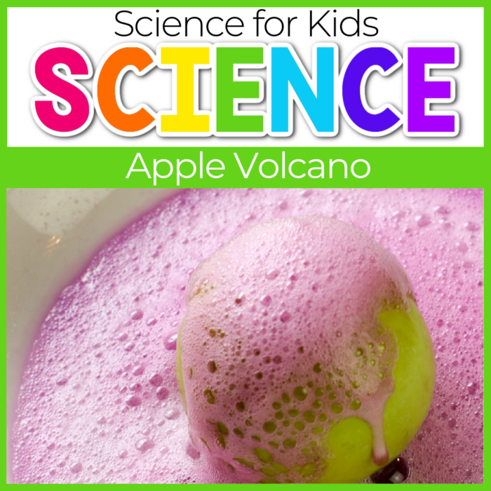apple volcano science experiments for kids