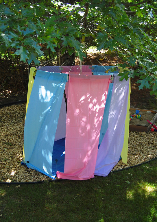 hula hoop outdoor fort for kids