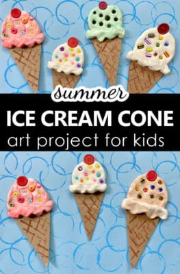 Summer Ice Cream Cone Art Project for Kids