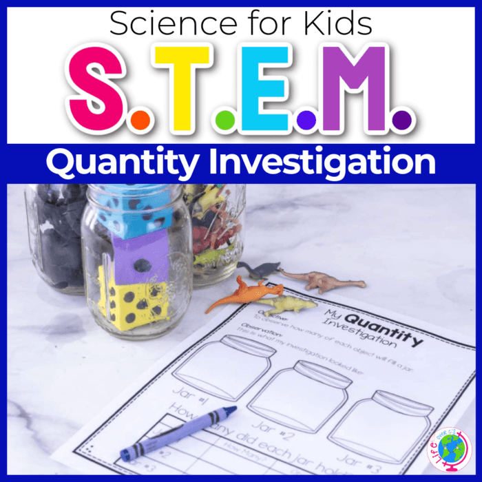 quantity stem investigation printable and activity
