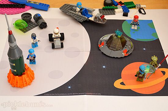 This may contain: a table with legos and toys on it