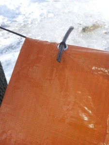 tarp with stick