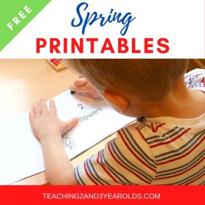 toddler and preschool spring printables