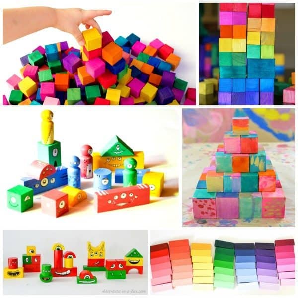 DIY Blocks Painted