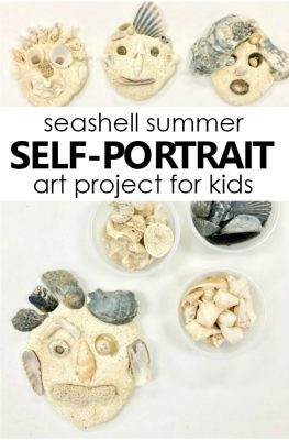 Seashell Self-Portrait Art Project for Kids. Summer process art activity for preschool and kindergarten. #preschool #processart #kindergarten #selfportrait