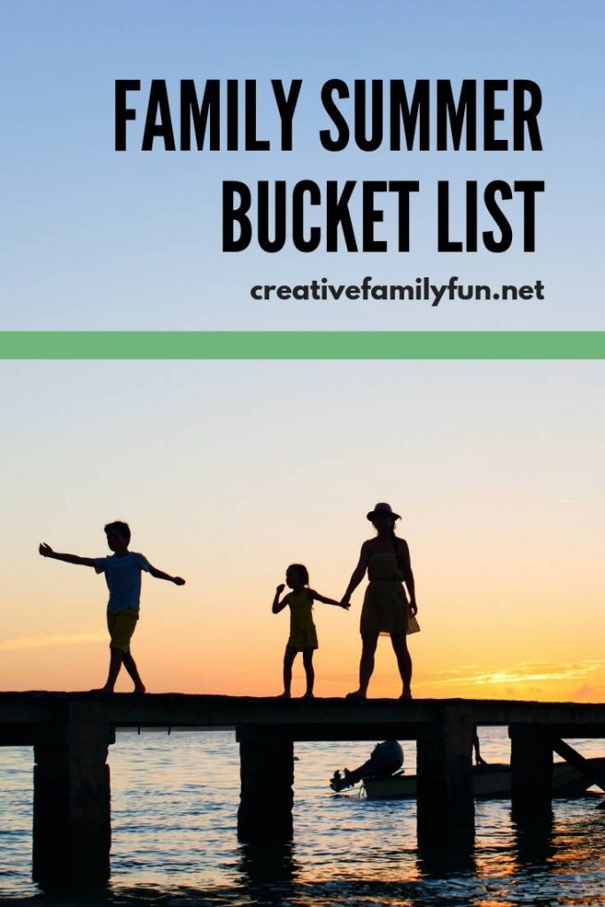 Plan your family summer bucket list with this fun printable. Use your own ideas or use some of our suggestions for summer fun!