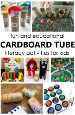 Cardboard Tube Literacy Activities for Pre-K and Kindergarten Phonics