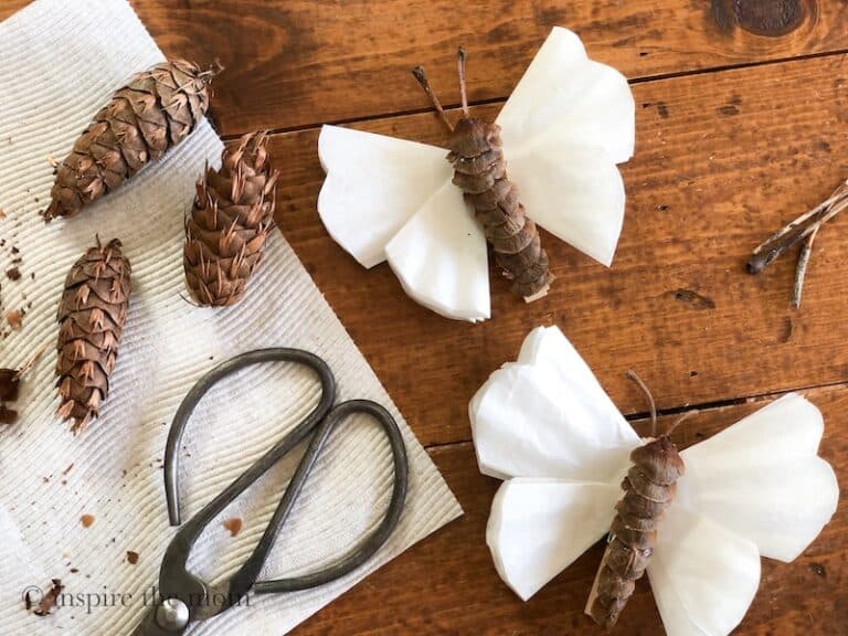 Easy Nature-Inspired Butterfly Craft. Finished craft. Materials, www.inspirethemom.com