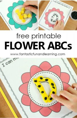 Free printable Flower ABC Mats. Spring them alphabet activity for preschool and kindergarten #freeprintable #preschool #spring