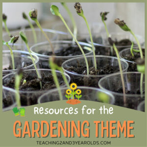 toddler and preschool gardening theme