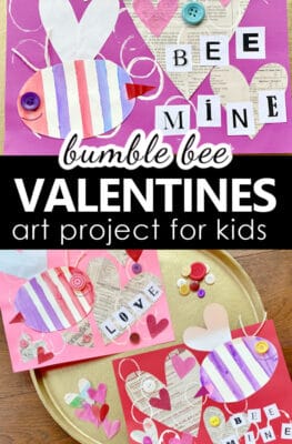 Bumble Bee Valentines Art Project for Kids
