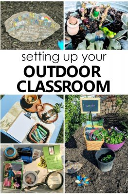 Setting up your Outdoor Classroom. Tips for creating an outdoor learning space for preschoolers #preschool #outdoorclassroom #natureinspiredlearning
