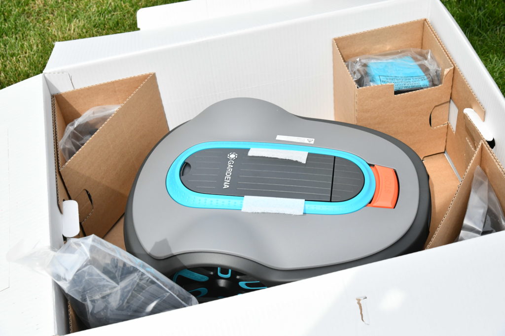 Gardena mower package box