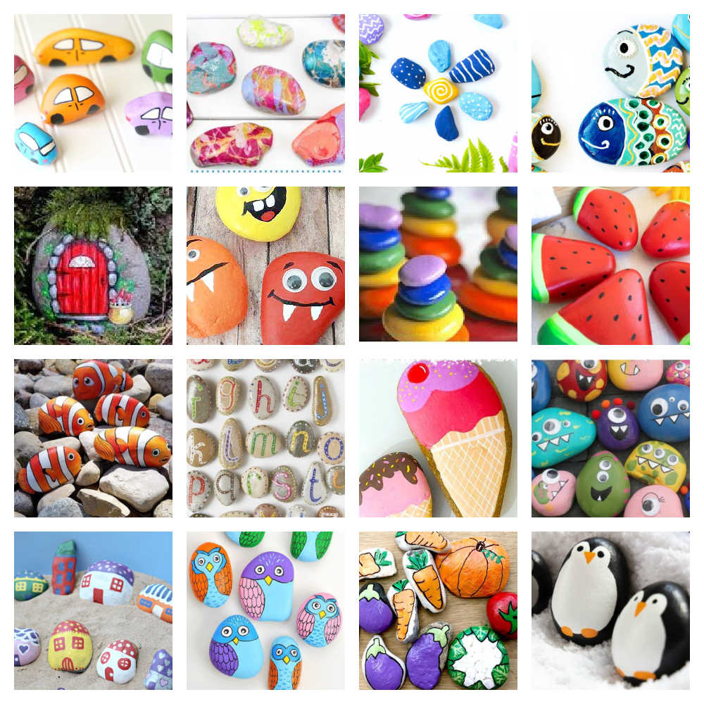 Outdoor Painting Ideas For Kids - Rock Painting