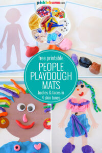 people play dough mats