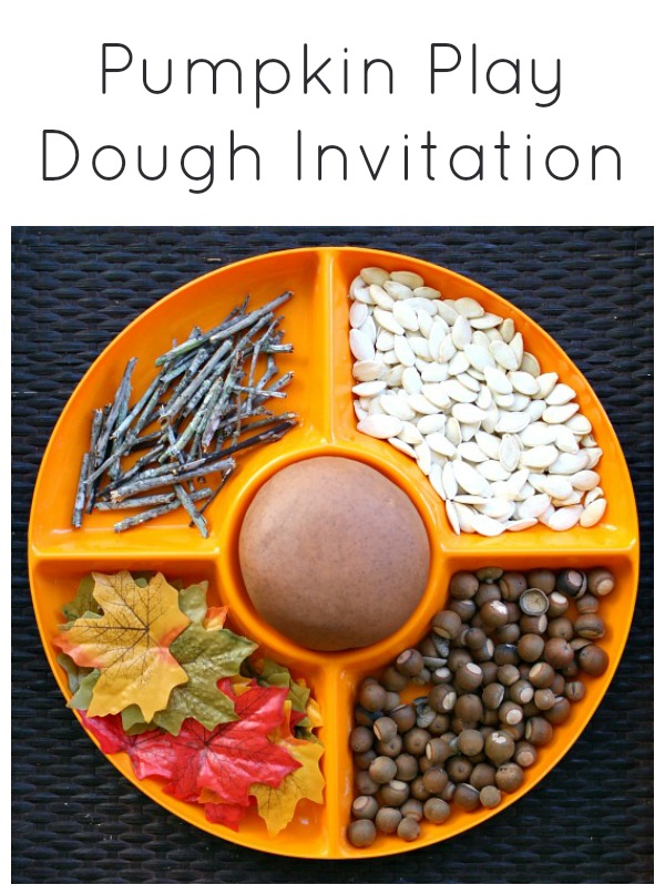 Pumpkin Play Dough Invitation for Fall