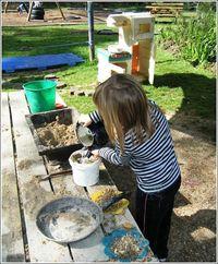 Outdoor play kitchen