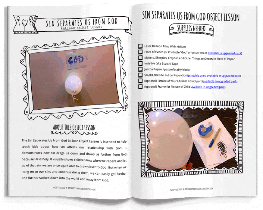 Sin Separates Us From God Balloon Object Lesson Pack