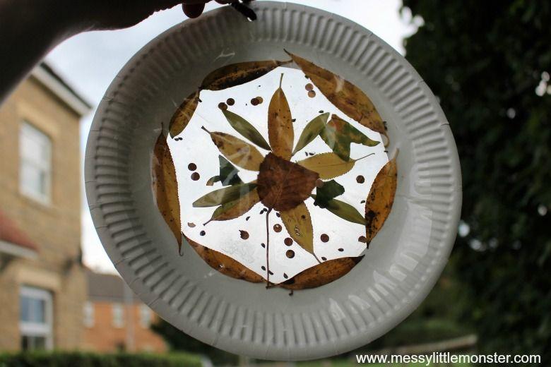 leaf suncatcher craft for kids