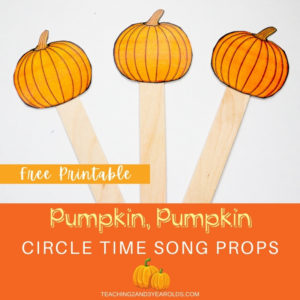 Pumpkin Themed Circle Time Printable Props