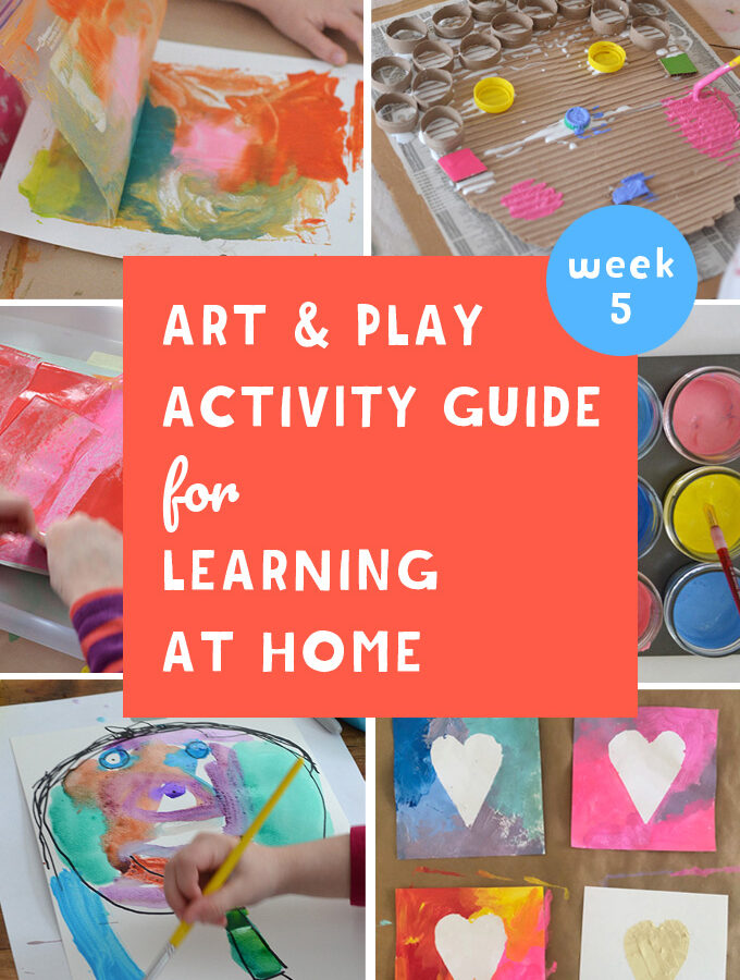 Our Art & Play Guide for Learning at Home will help you navigate these quarantine days. They promote math, literacy, science, and community connection through creativity. Join us for Paint Exploration week!