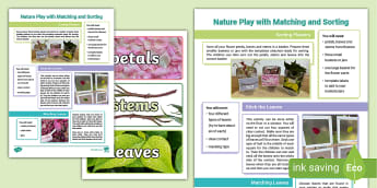 Nature Play with Matching and Sorting Activities