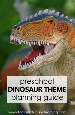 Preschool Dinosaur Theme Lesson Planning Guide #preschool