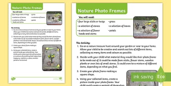 Nature Photo Frames Activity