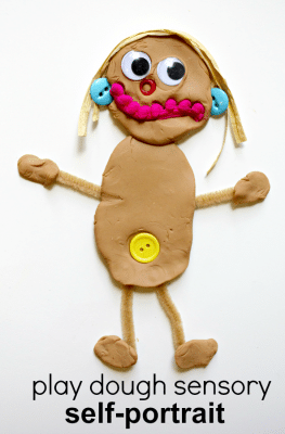 Play Dough Sensory Self-Portrait All About Me Activity for Preschool