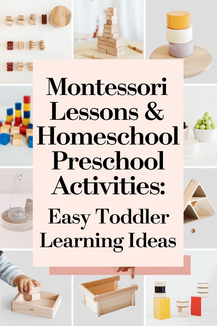 This may contain: montessoi lessons and homeschool preschool activities for toddlers to learn with