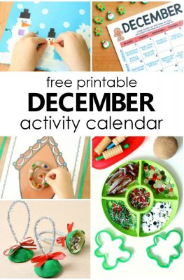 Free Printable December Activity Calendar with December Activities to Do with Kids