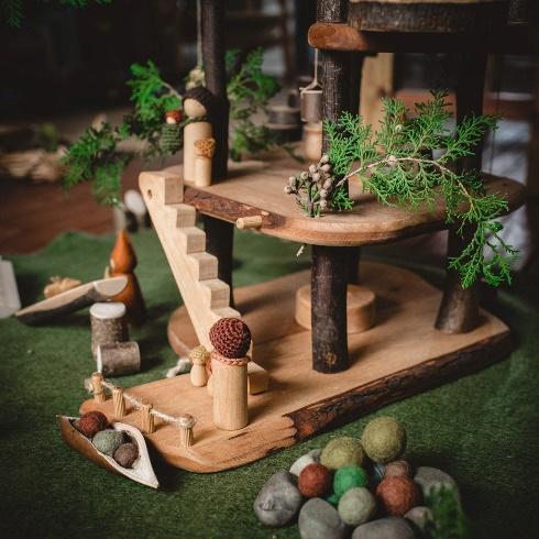 Small World Play | Magic Wood | Blocks | Stacking - Sweet Elm