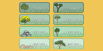 Nature Tote Tray Labels