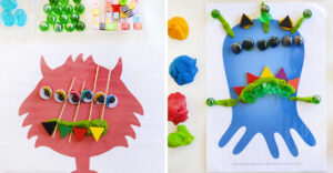 Free printable monster play dough mats