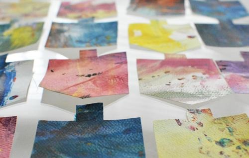 Hanukkah Wall Art from Your Child's Art Work
