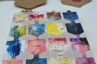 Hanukkah Wall Art from Your Child's Art Work